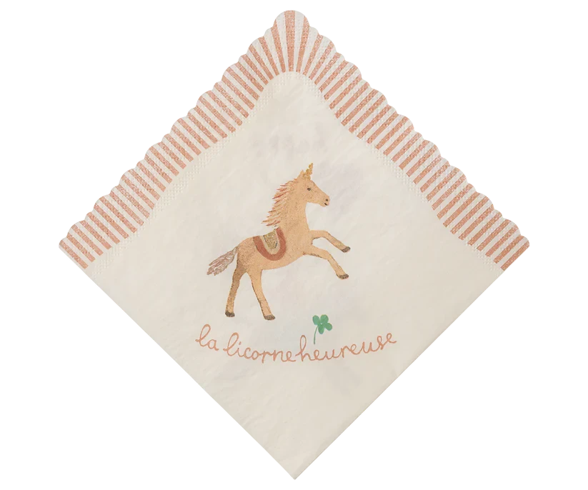 Maileg | Napkin, Happy Birthday - Unicorn