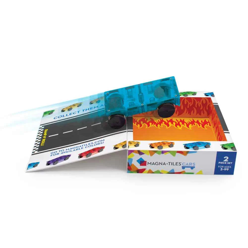 Magna-Tiles | Cars Blue & Orange 2-Piece Set