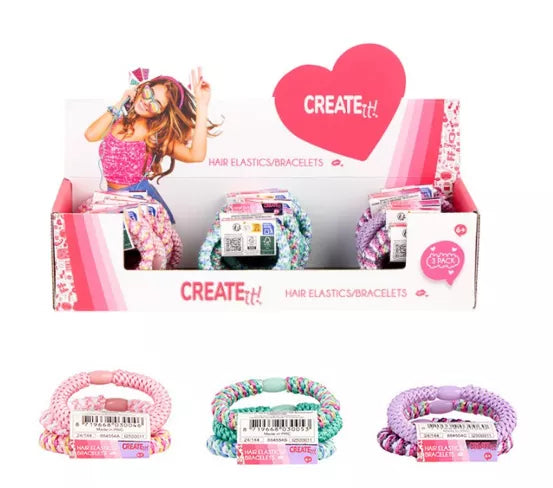 Create It! | Haarelastiek 3-pack Ass