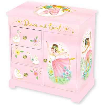 Giggle & Honey | Musical Jewelry Box - Twirling Ballerina - Swan Lake