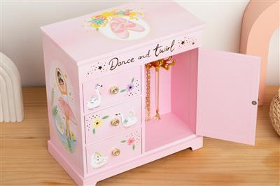 Giggle & Honey | Musical Jewelry Box - Twirling Ballerina - Swan Lake