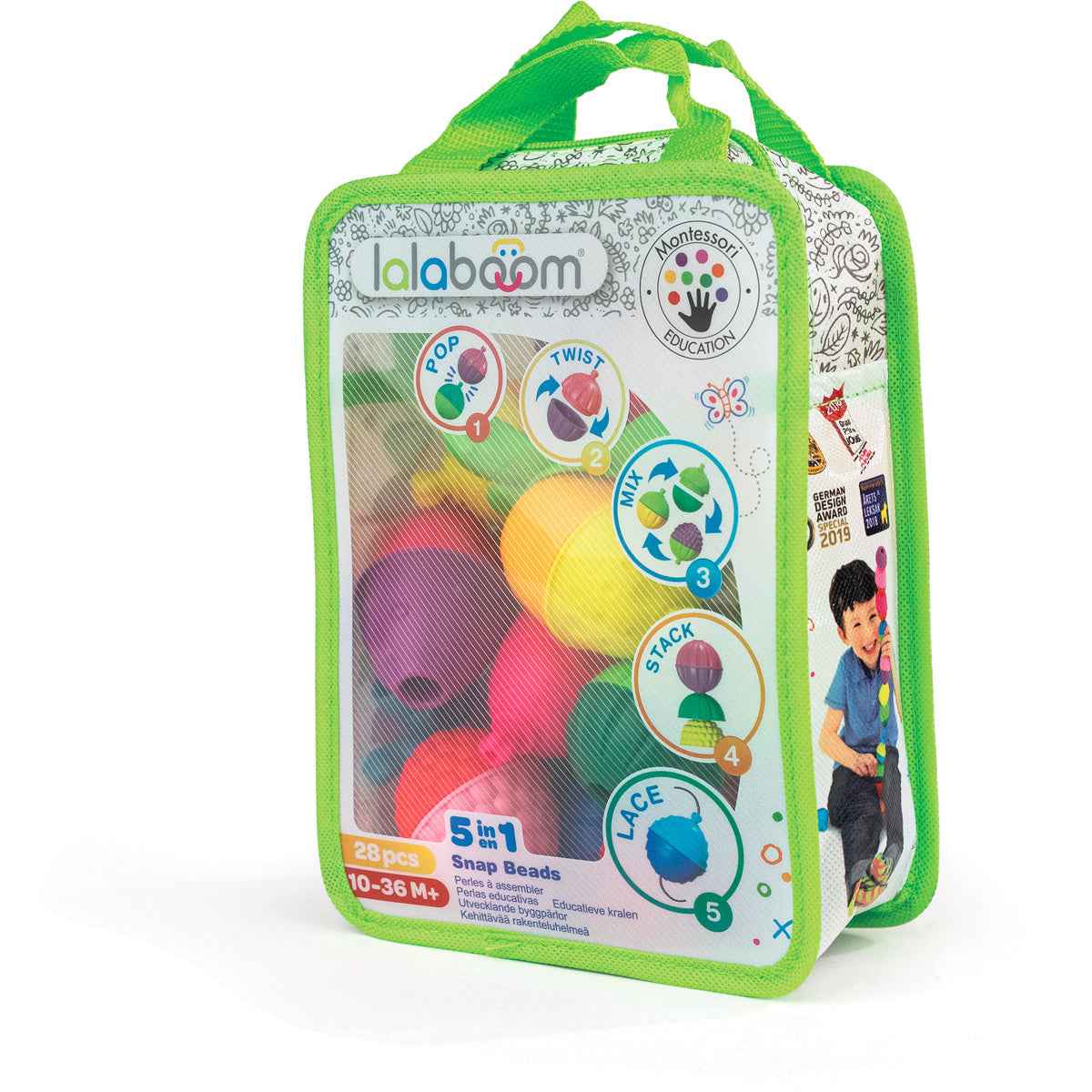 Lalaboom | Educational Beads and Accessories, 28 Pieces