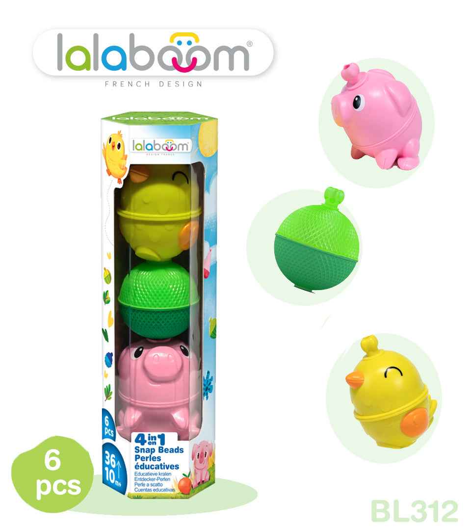 Lalaboom | Set Dieren  Kip En Varken 6 Stuks