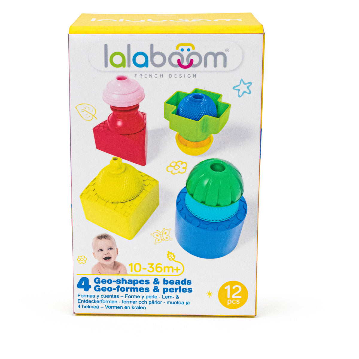 Lalaboom | Vormen En Educatieve Kralen 12 Stuks