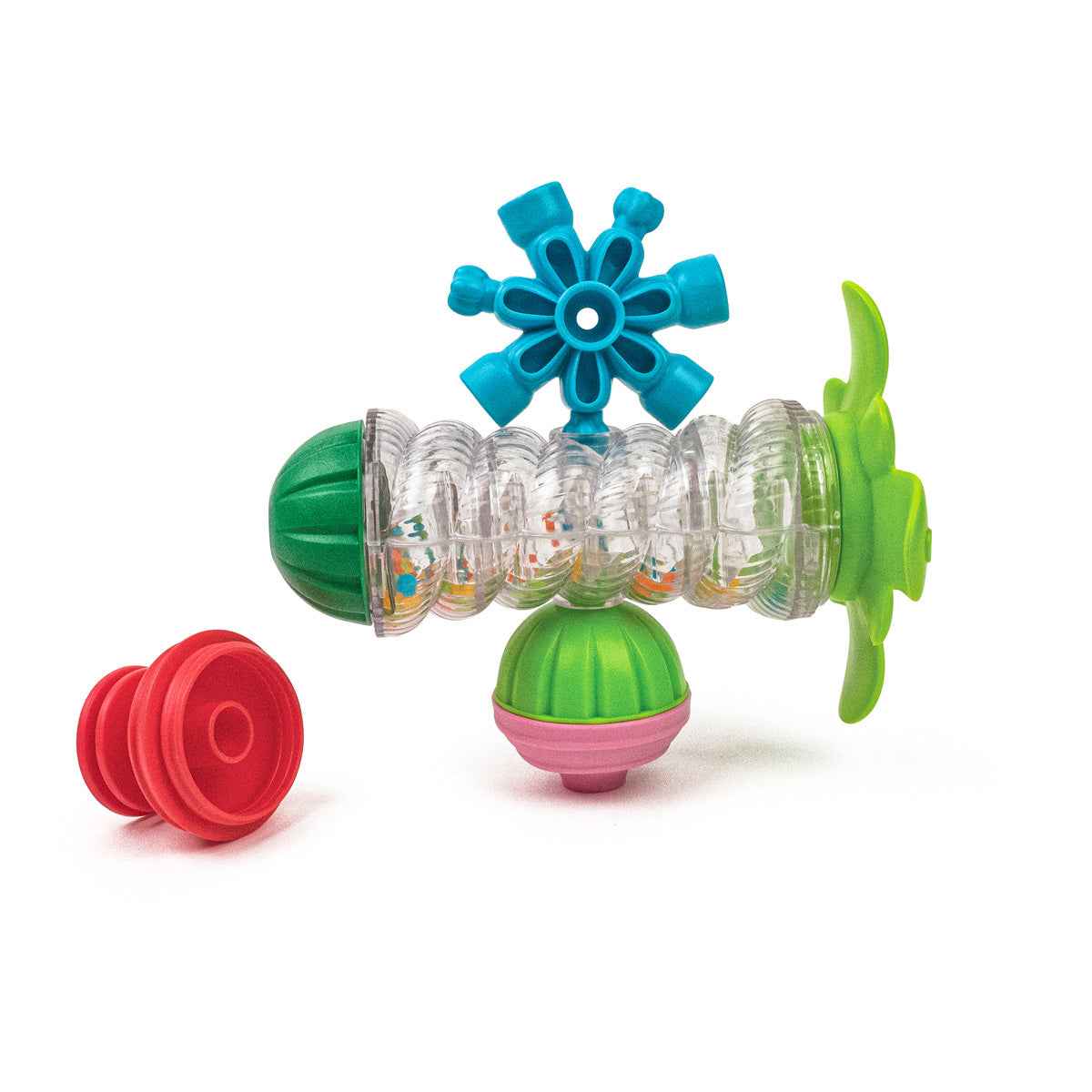 Lalaboom | Rainbow Tube and Educational Beads, 7 Pieces
