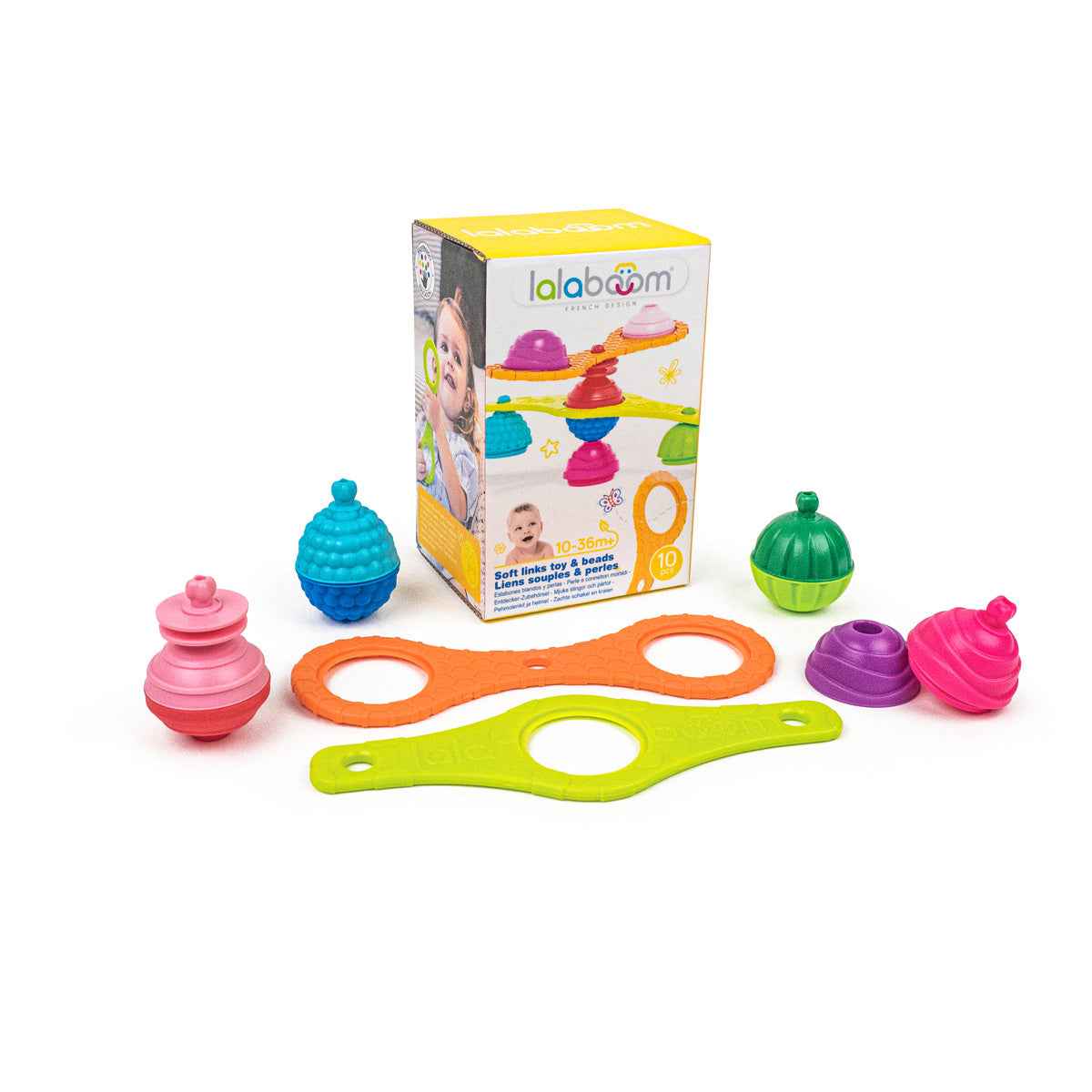 Lalaboom | Connectors and Educational Beads 10 Pieces