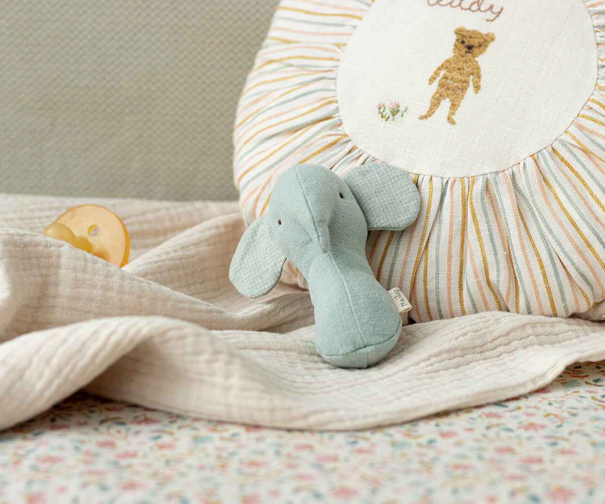 Maileg | Lullaby friends Elephant Rattle Light Fabric Blue