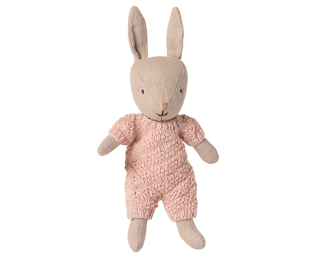 Maileg | Micro Sand Rose Knitted Rabbit Outfit