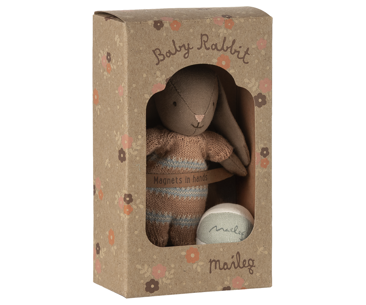 Maileg | Micro Brown Dust Pink Rabbit Set