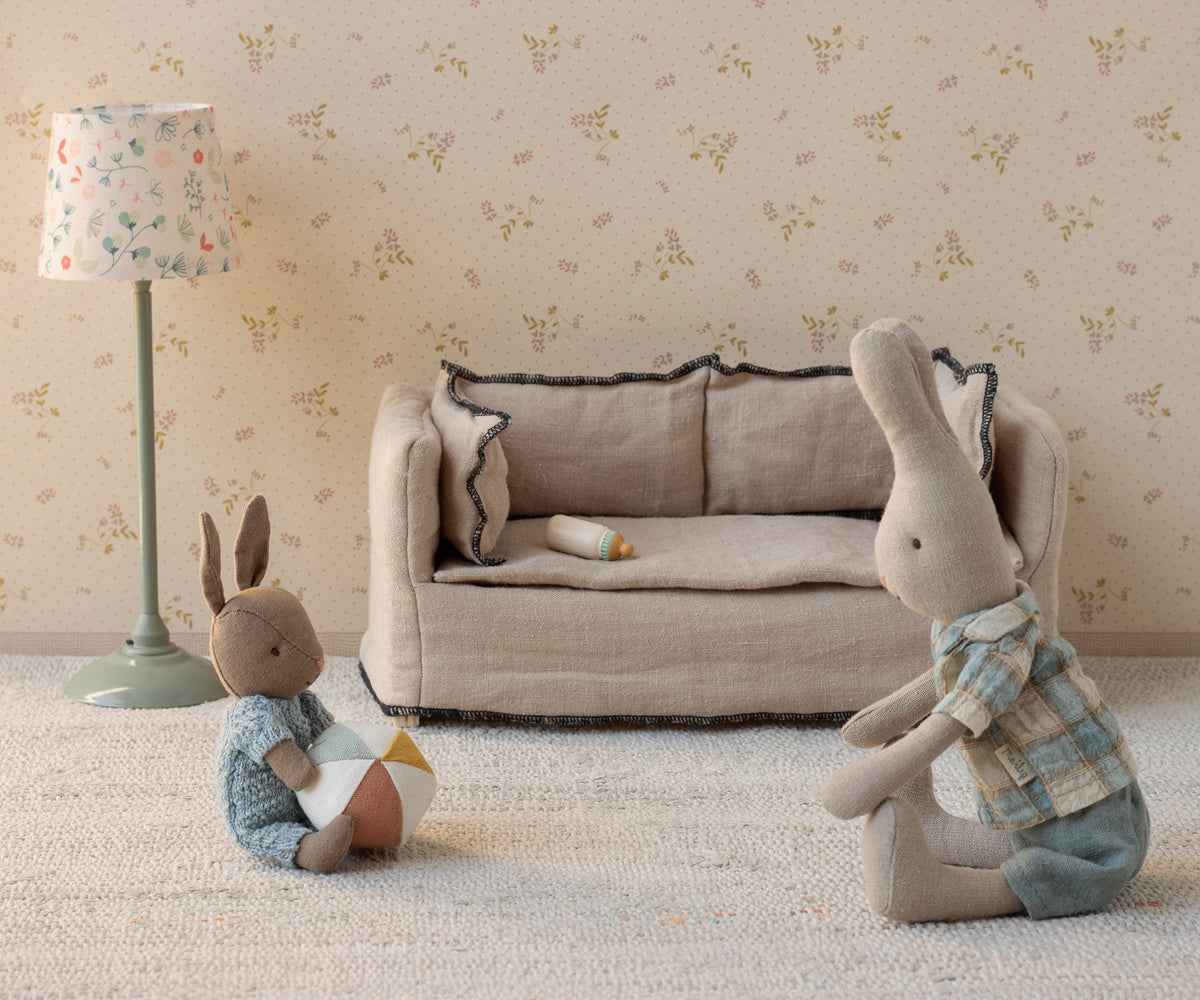 Maileg | Micro Brown and Blue Rabbit Set