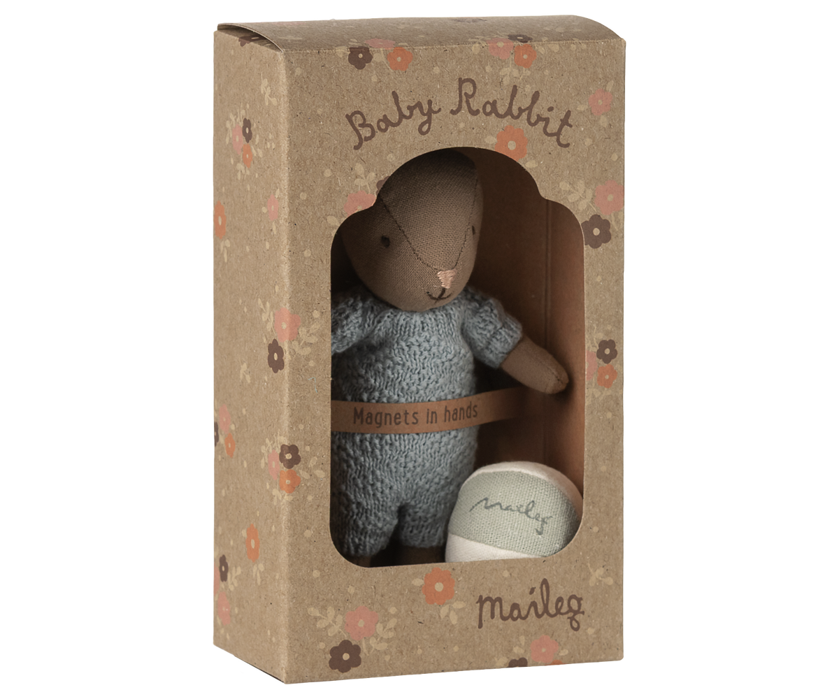 Maileg | Micro Brown and Blue Rabbit Set