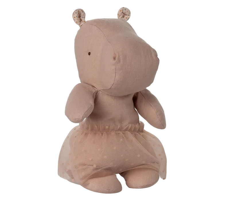 Maileg | Safari Friends, Hippopotamus with Skirt, Small - Soft Pink