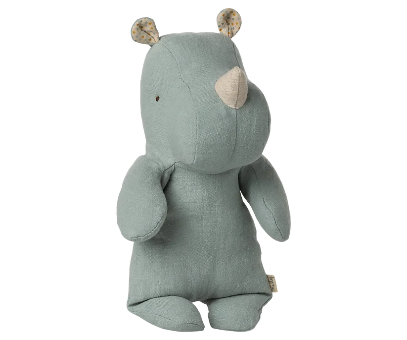 Maileg | Safari Friends, Rhinoceros, Small - Light Soft Blue
