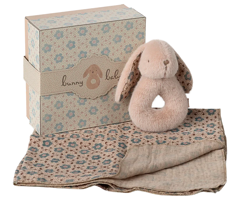 Maileg | Little Rabbit Rattle Set - Powder