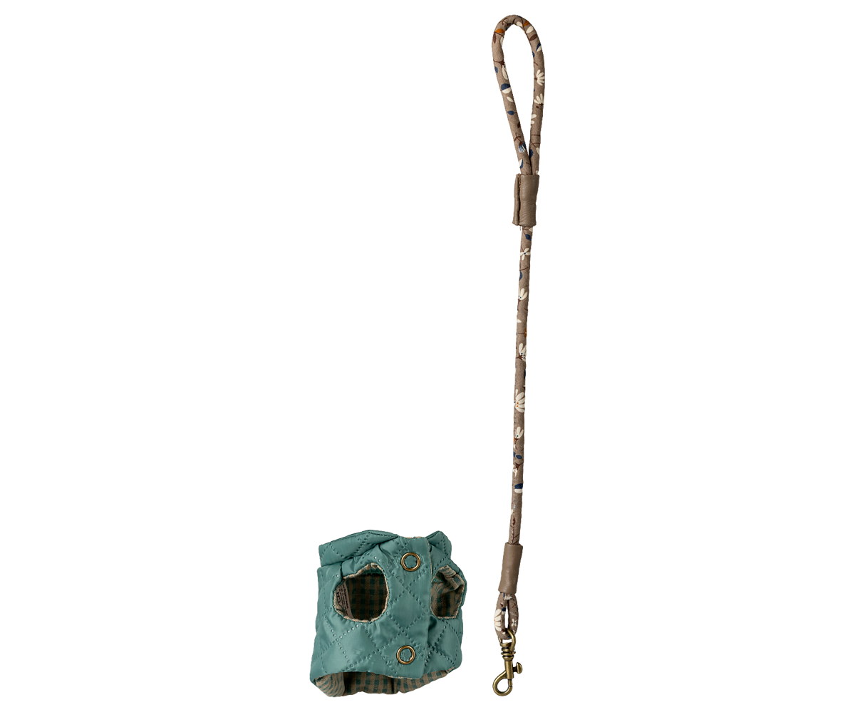 Maileg | Pet Supplies Harness and Leash Dark Mint