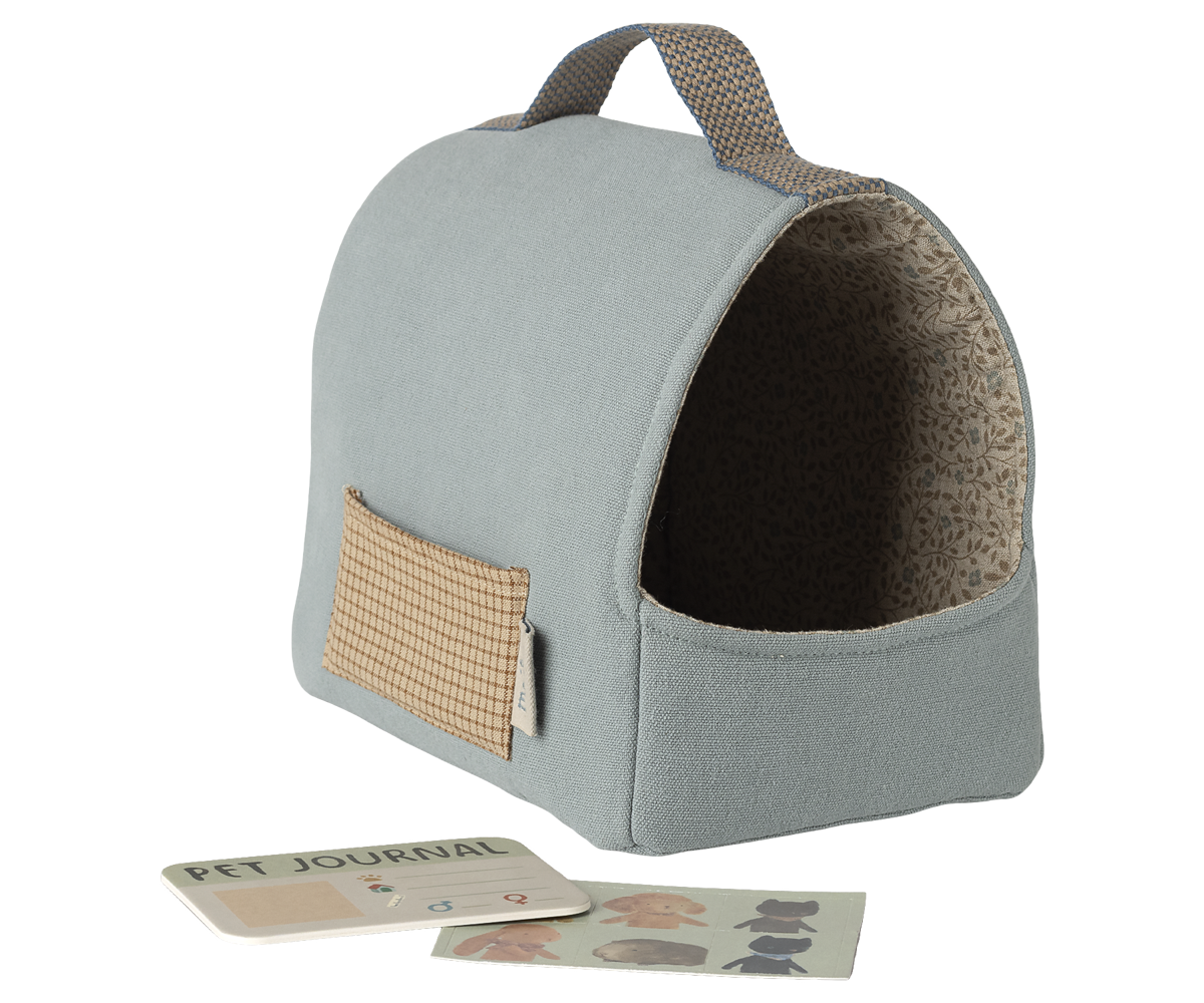 Maileg | Pet Carrier - Dusty blue