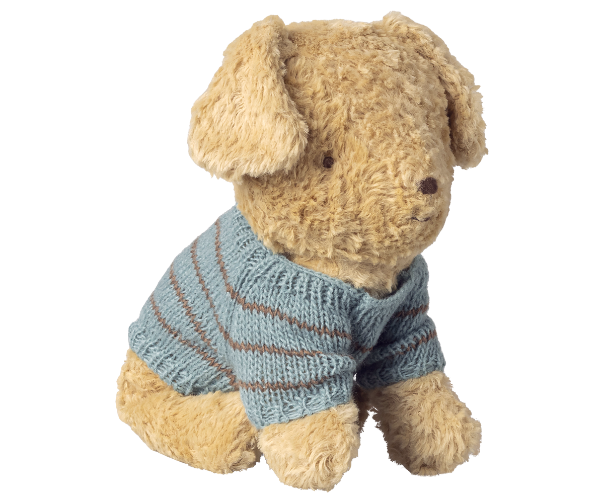 Maileg | Puppy Accessories Small Knitted Sweater Dusty Blue