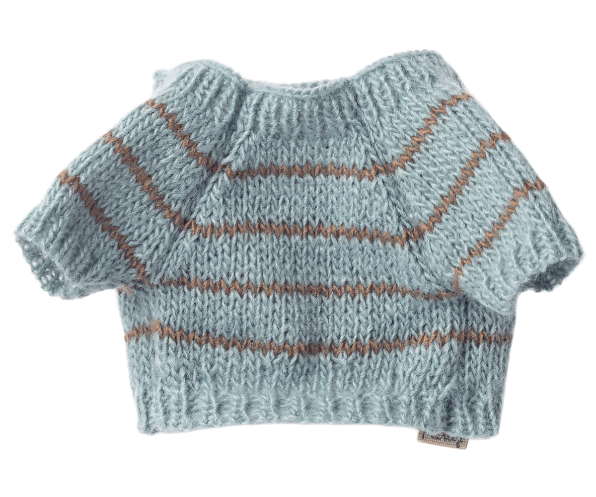 Maileg | Puppy Essentials Small Knitted Sweater Dusty Blue