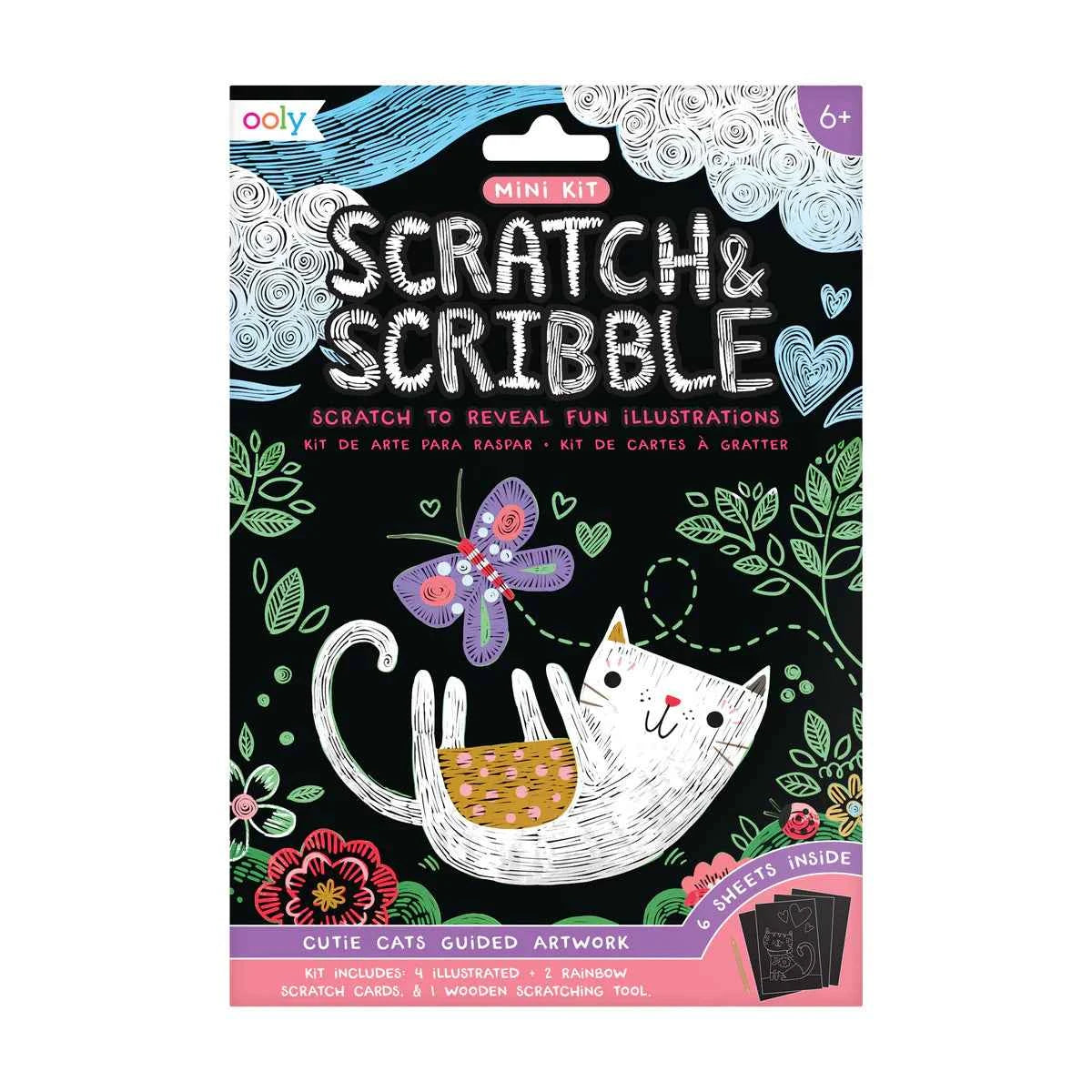 Ooly | Mini Scratch & Scribble Kit Cute Kittens
