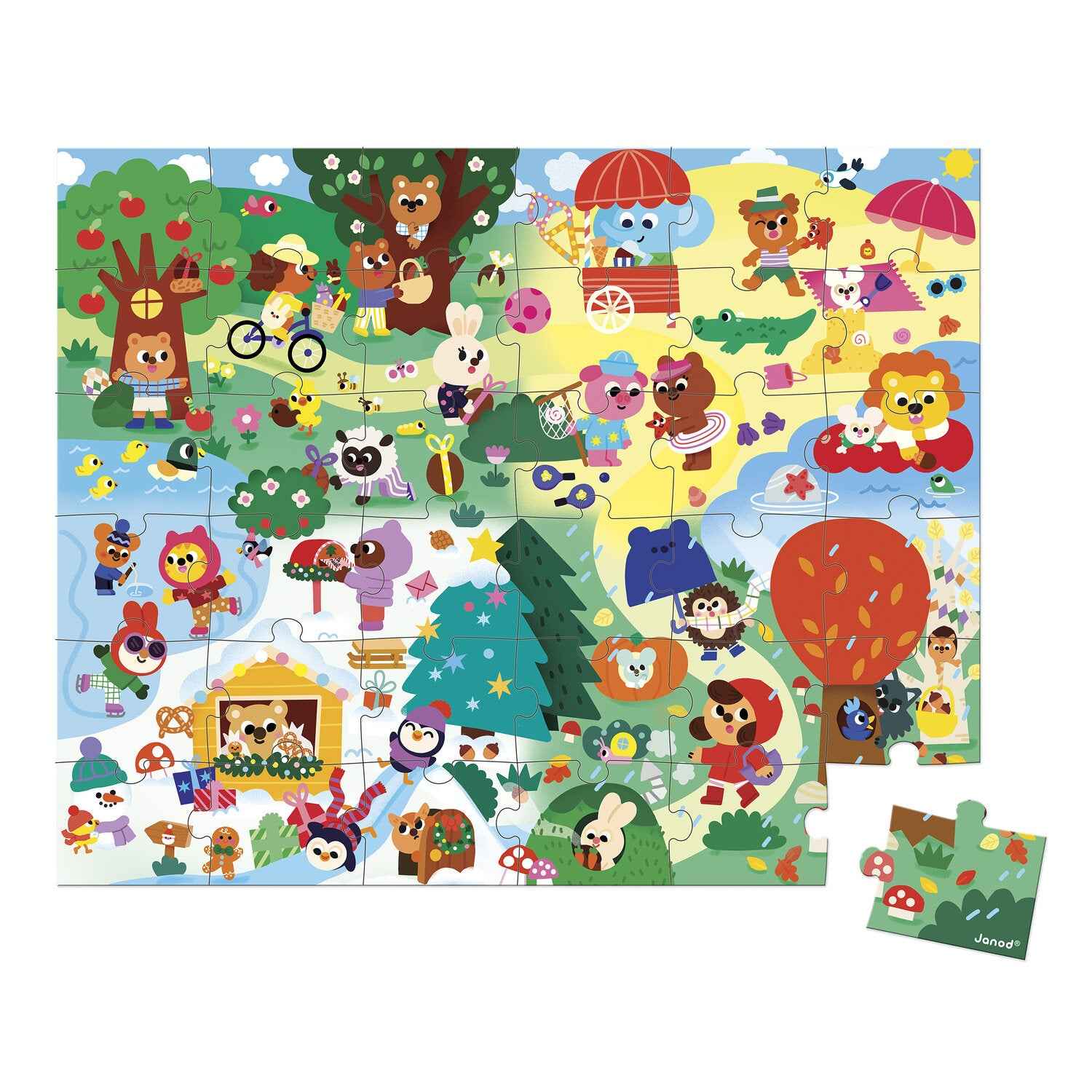 Janod | The Four Seasons 36-Piece Puzzle
