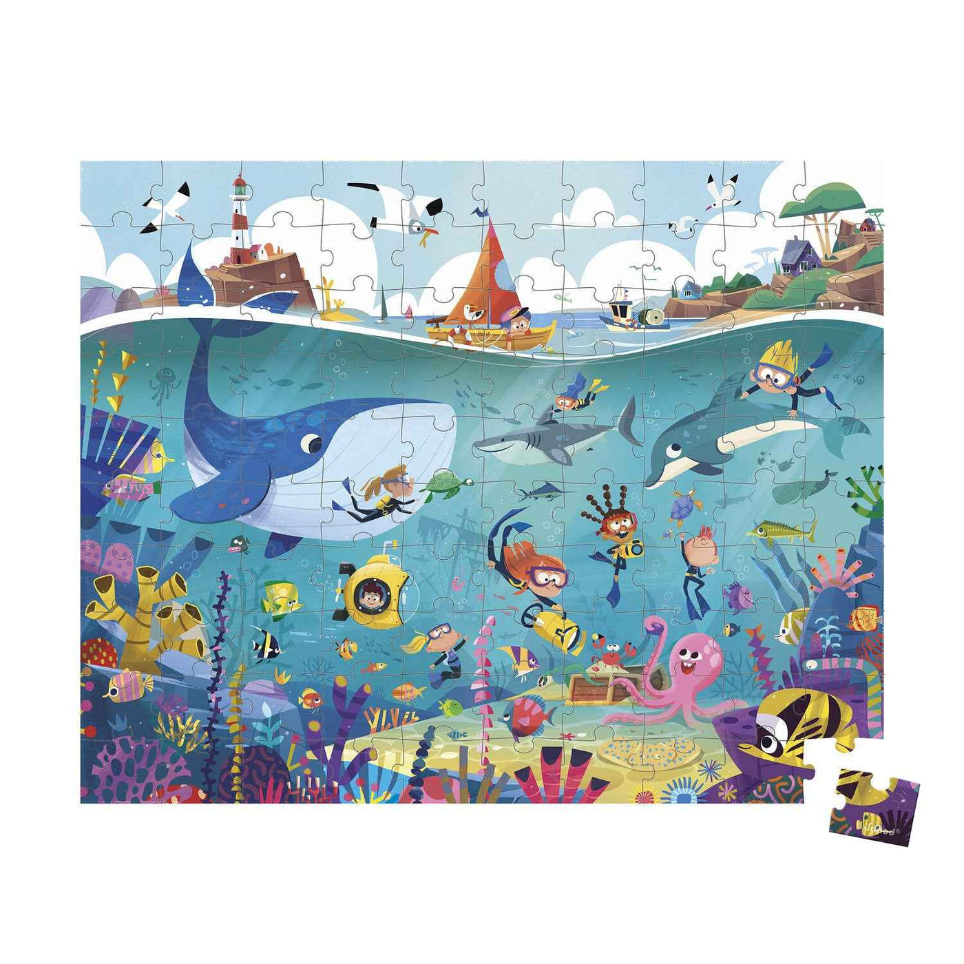 Janod | Puzzel De Zeebodem 100 Stukjes
