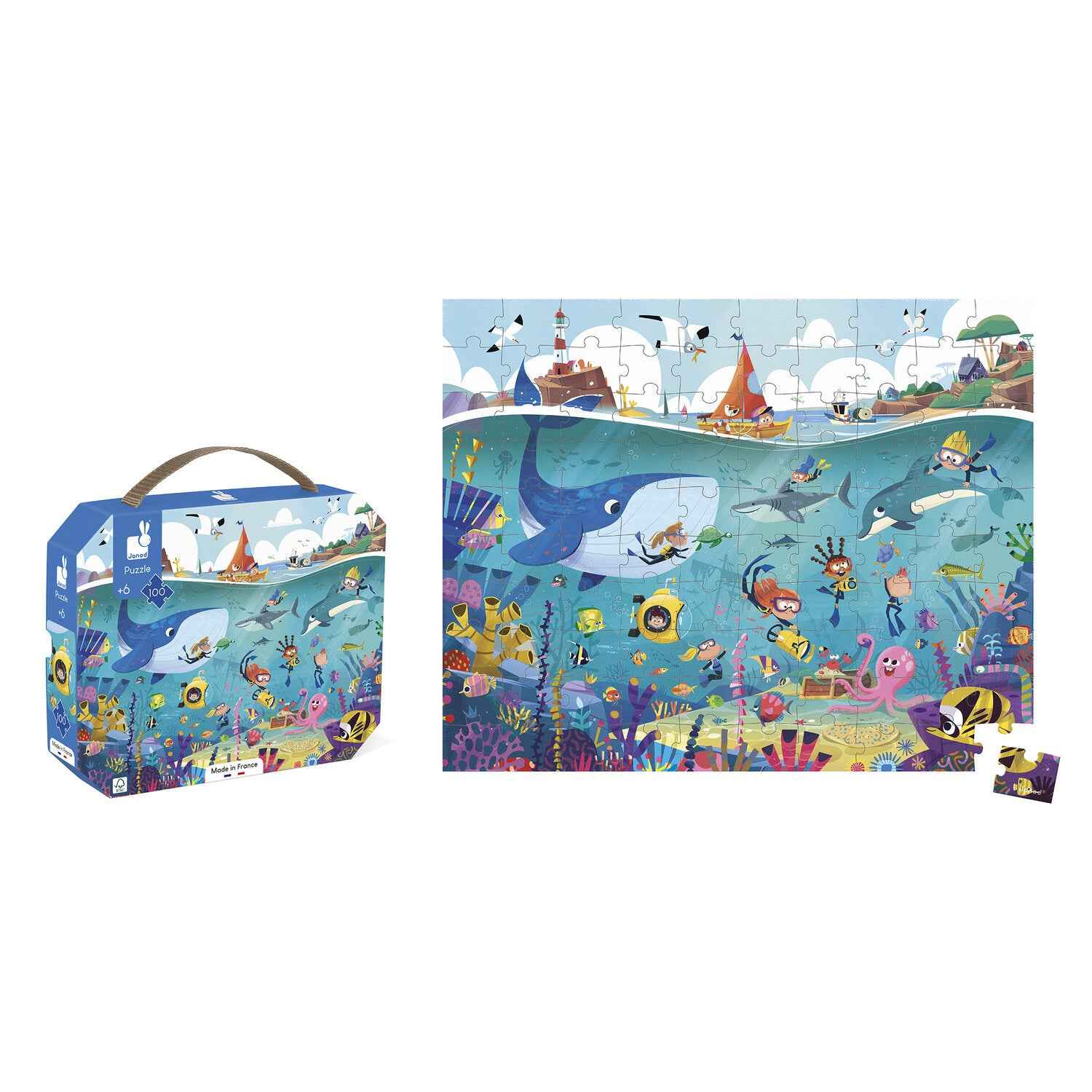 Janod | Puzzel De Zeebodem 100 Stukjes