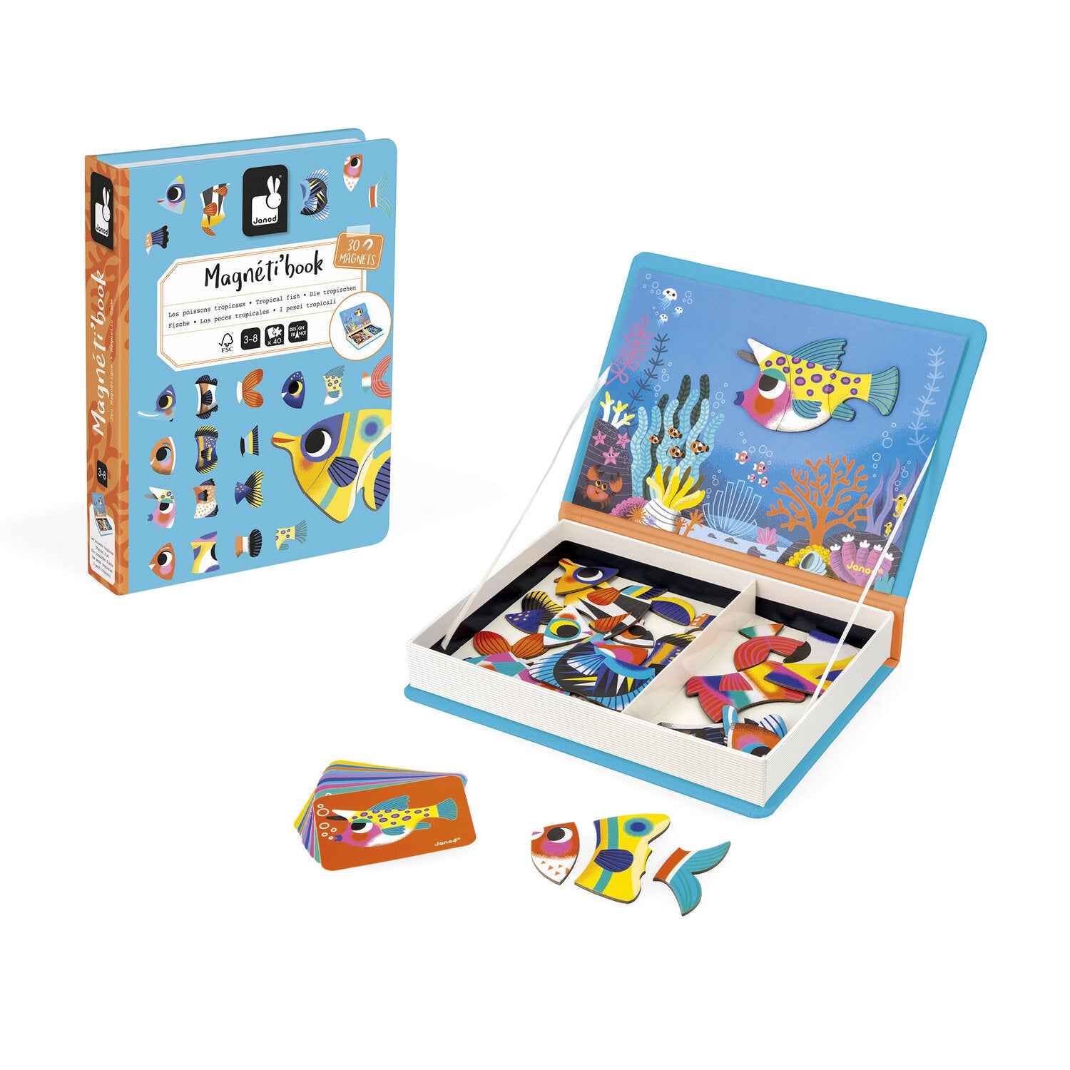 Janod | Tropical Fish Magnetic Book