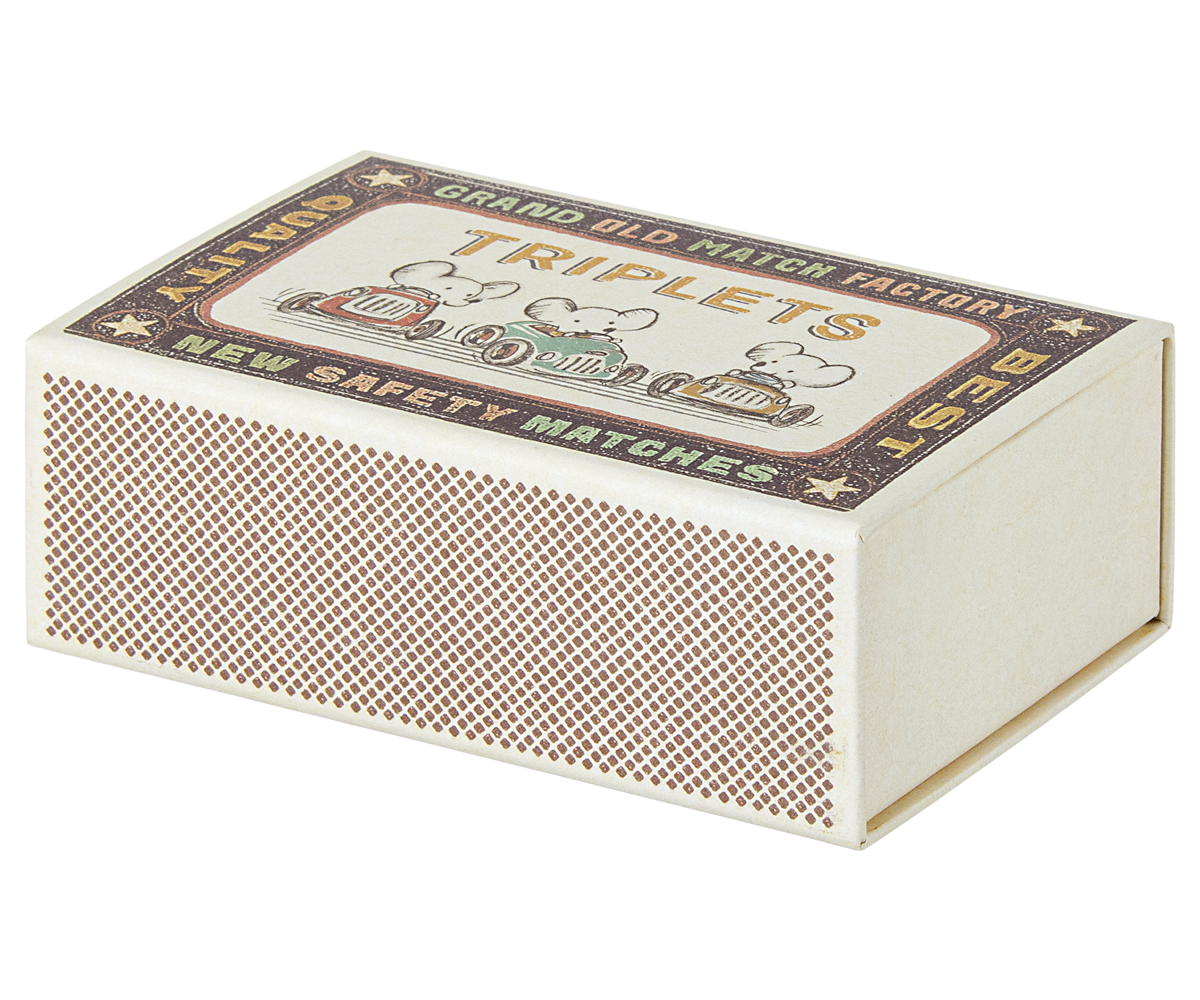Maileg | Triplet Baby Mice in a Matchbox