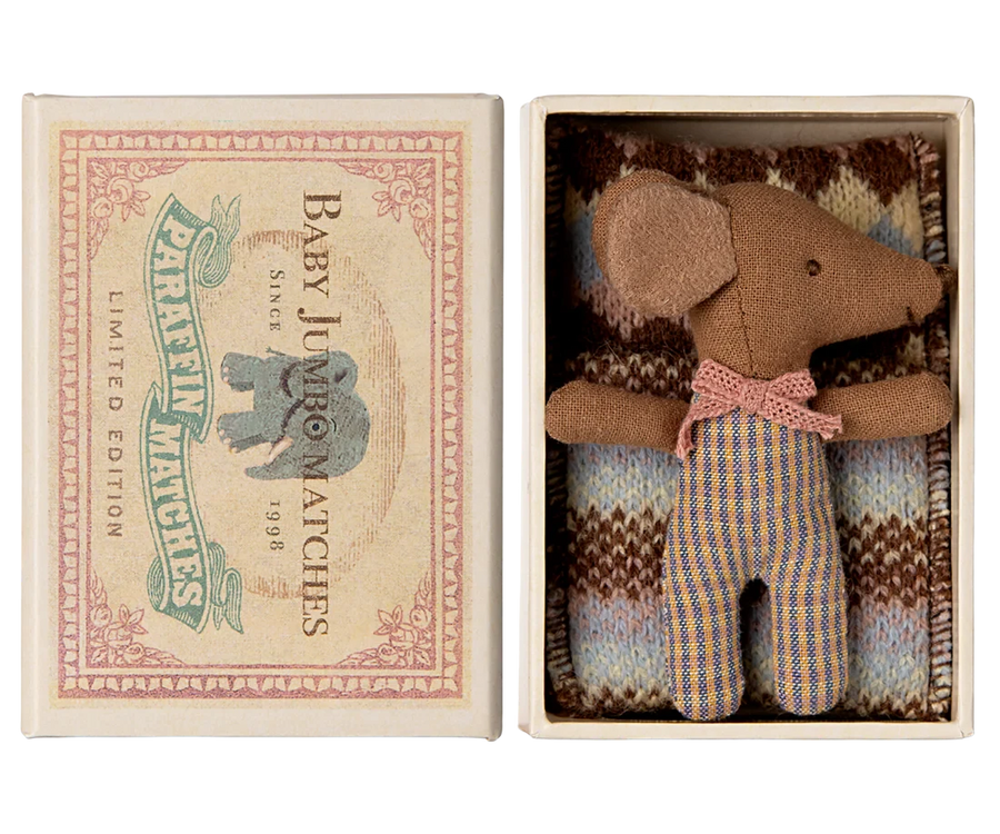 Maileg | Sleepy Wakey Babymuis In Luciferdoosje - Rose