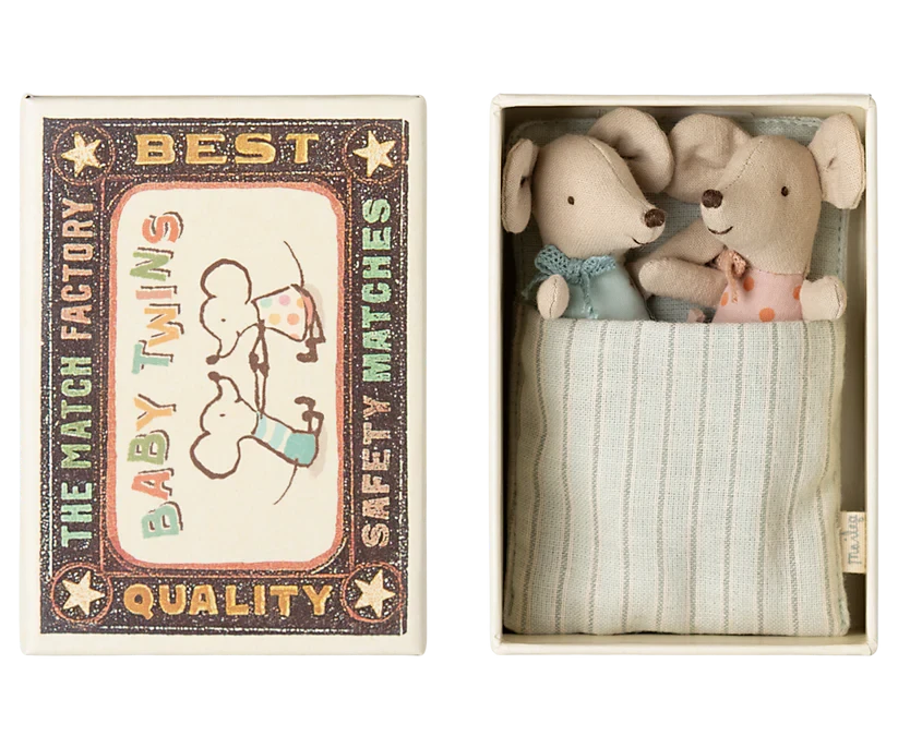 Maileg | Twin Baby Mice in a Matchbox