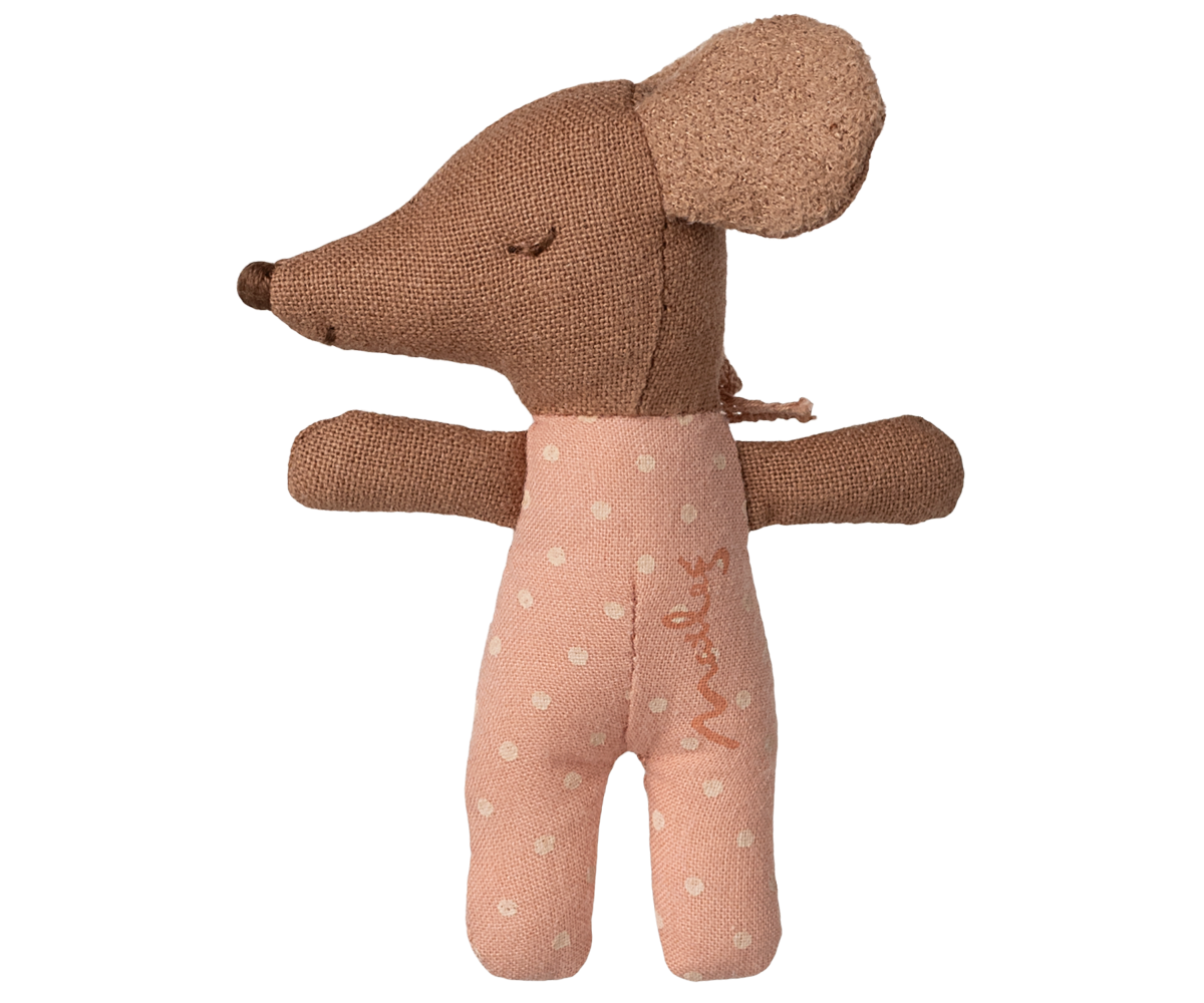 Maileg | Slaperige Wakker Wordende Babymuis In Luciferdoosje Rose