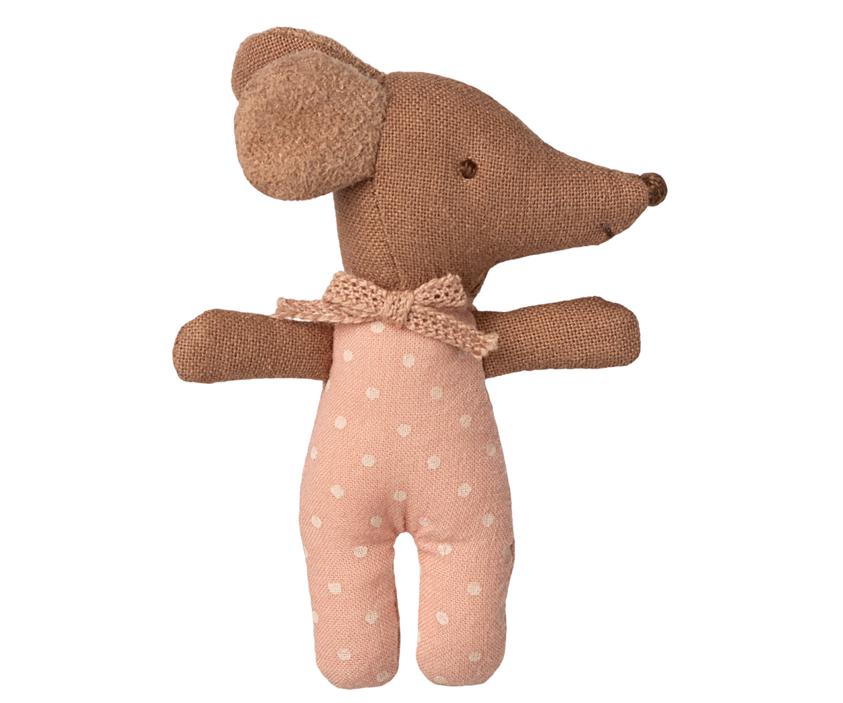 Maileg | Slaperige Wakker Wordende Babymuis In Luciferdoosje Rose