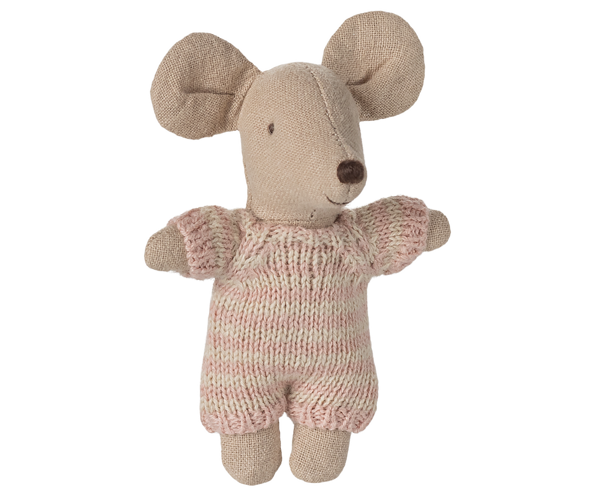 Maileg | Baby Muis In Draagmandje Rose