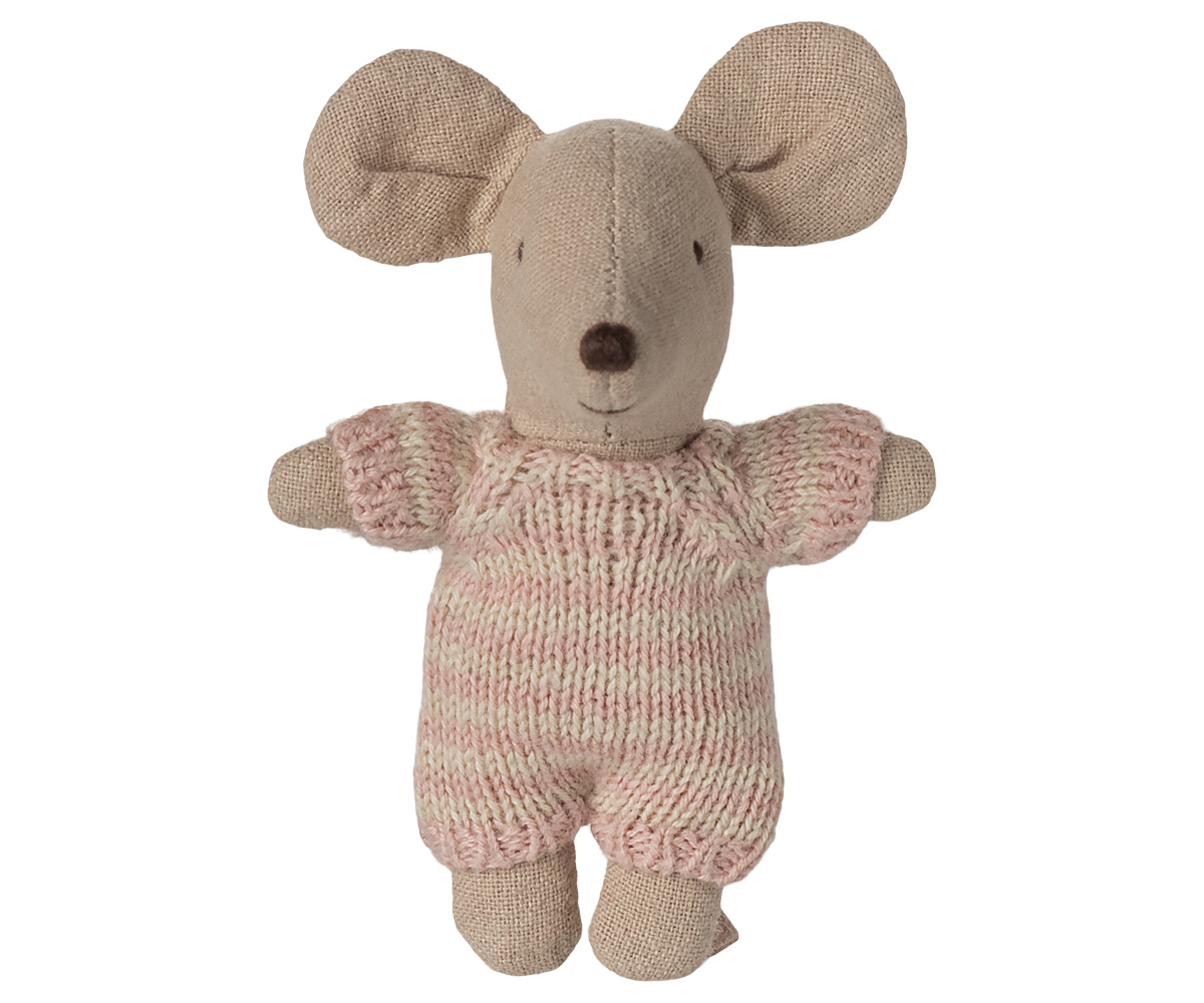 Maileg | Baby Muis In Draagmandje Rose