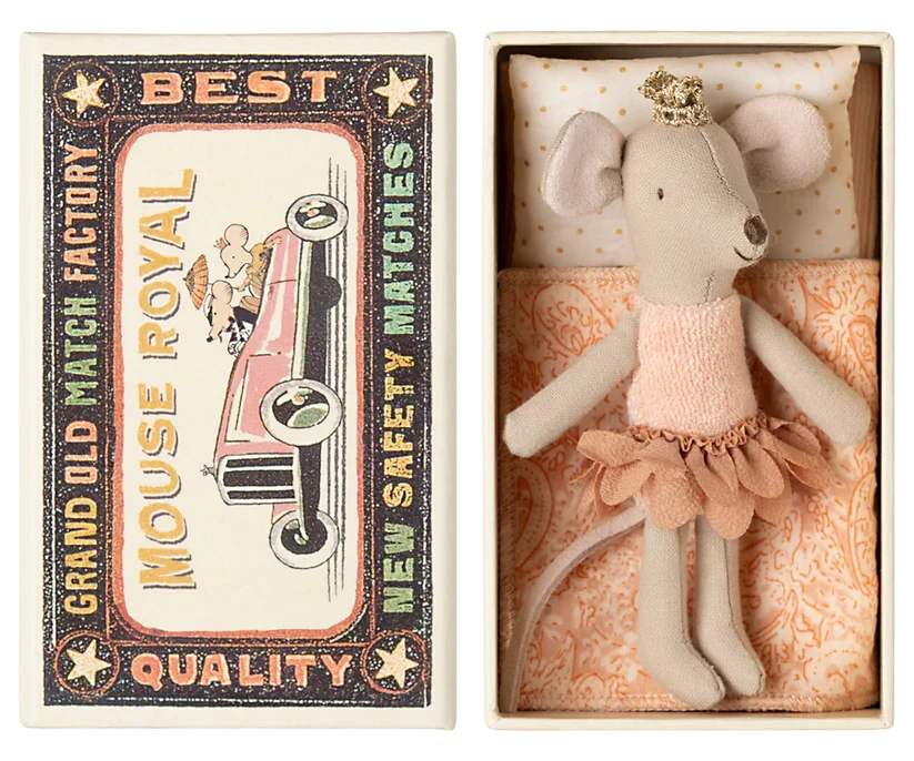 Maileg | Princess Mouse, Little Sister in Matchbox
