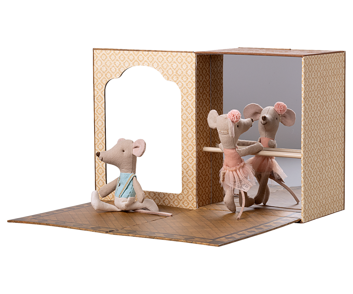 Maileg | Ballet Mice in Dance Studio Little Sister and Brother