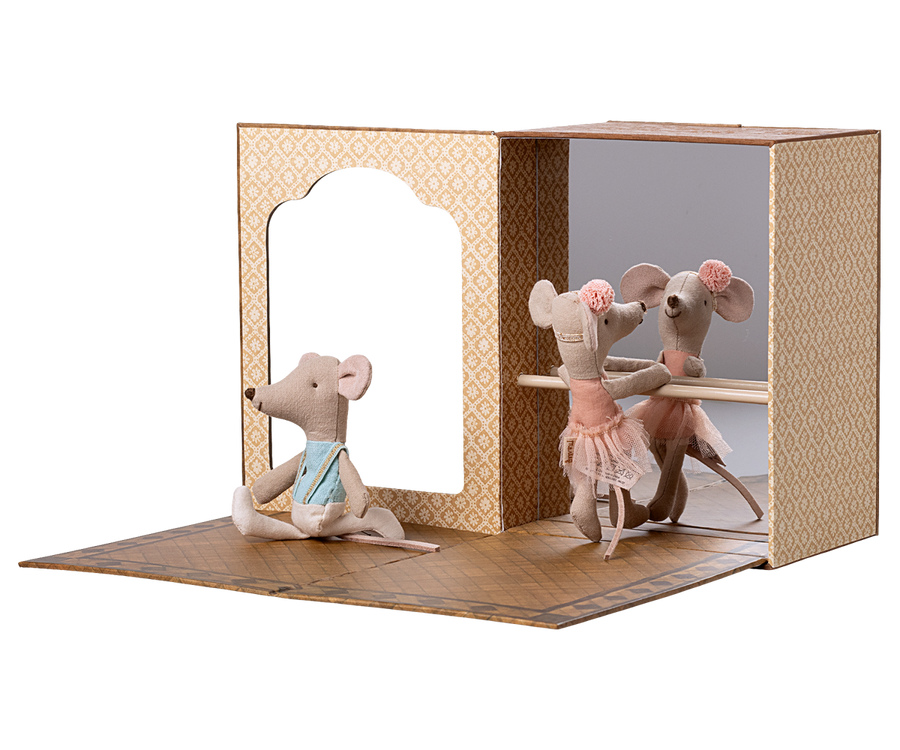 Maileg | Balletmuisjes In Dansstudio Kleine Zus En Broer