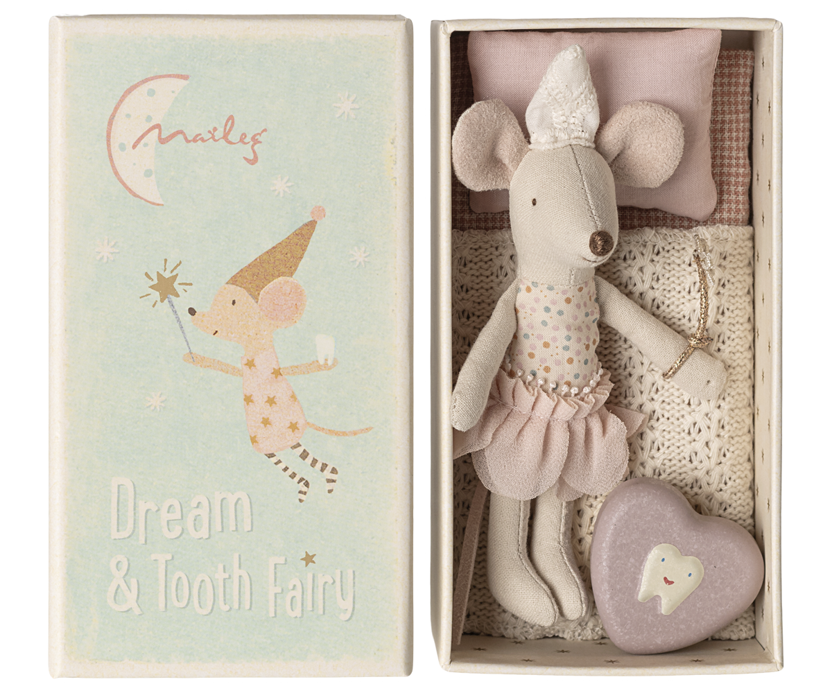 Maileg | Tooth Fairy Mouse Little Sister in Matchbox
