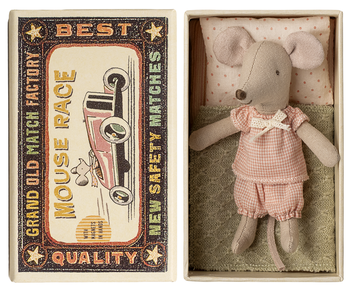 Maileg | Little Sister Mouse in Matchbox