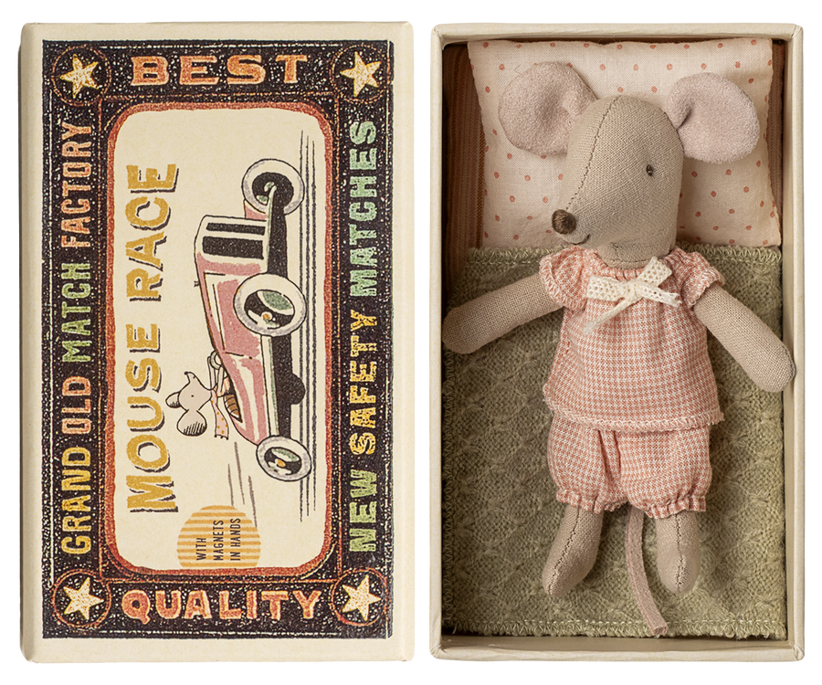 Maileg | Little Sister Mouse in Matchbox