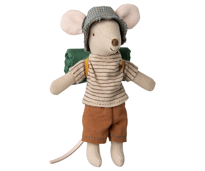 Maileg | Hiker Mouse, Big Brother - Thin Stripes