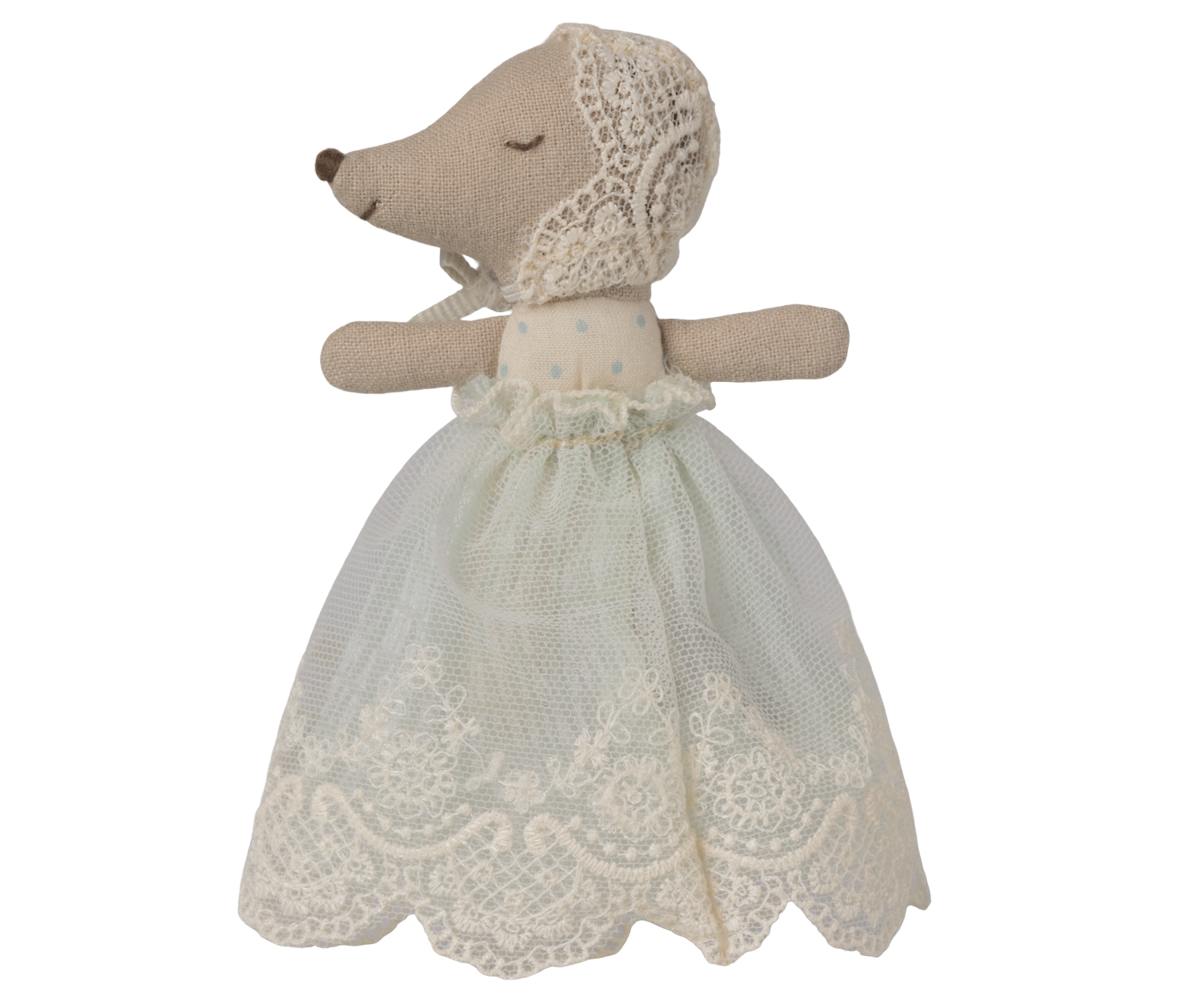 Maileg | Baby Muis In Jurkje Mint