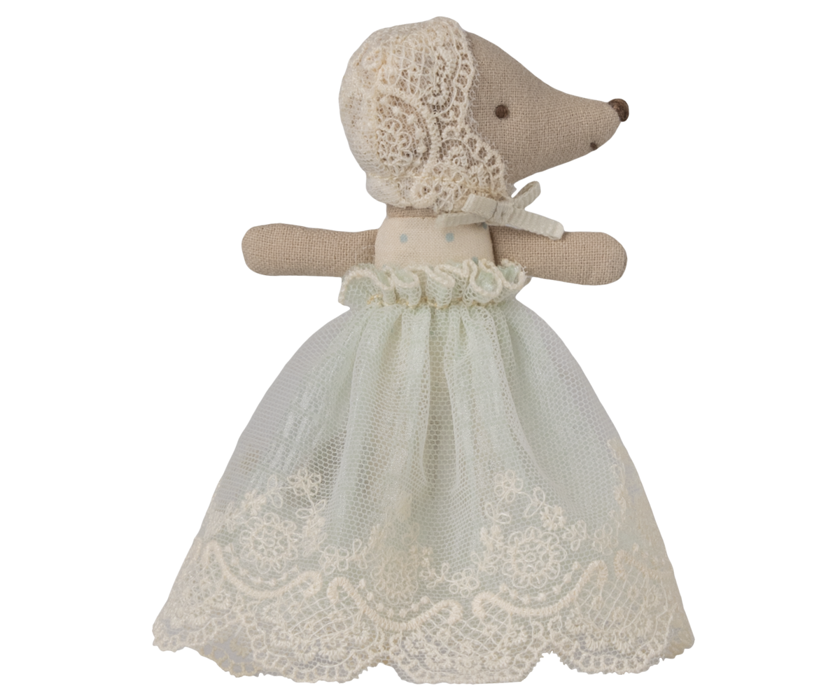 Maileg | Baby Muis In Jurkje Mint