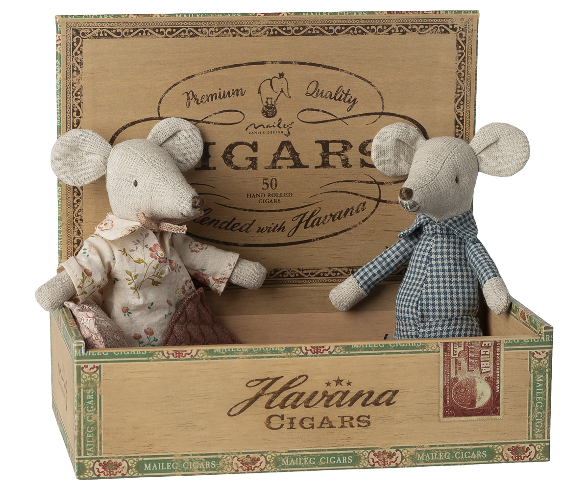 Maileg | Oma En Opa Muisjes In Sigarendoosje