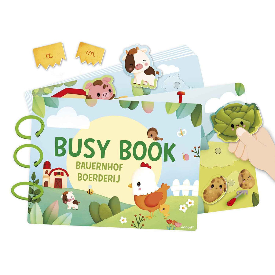 Janod | Busy Book Farm Activity Book