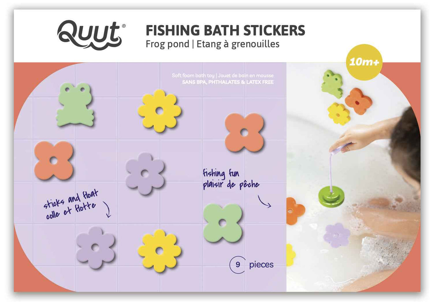 Quut  | Fishing Bath Stickers - Frog Pond