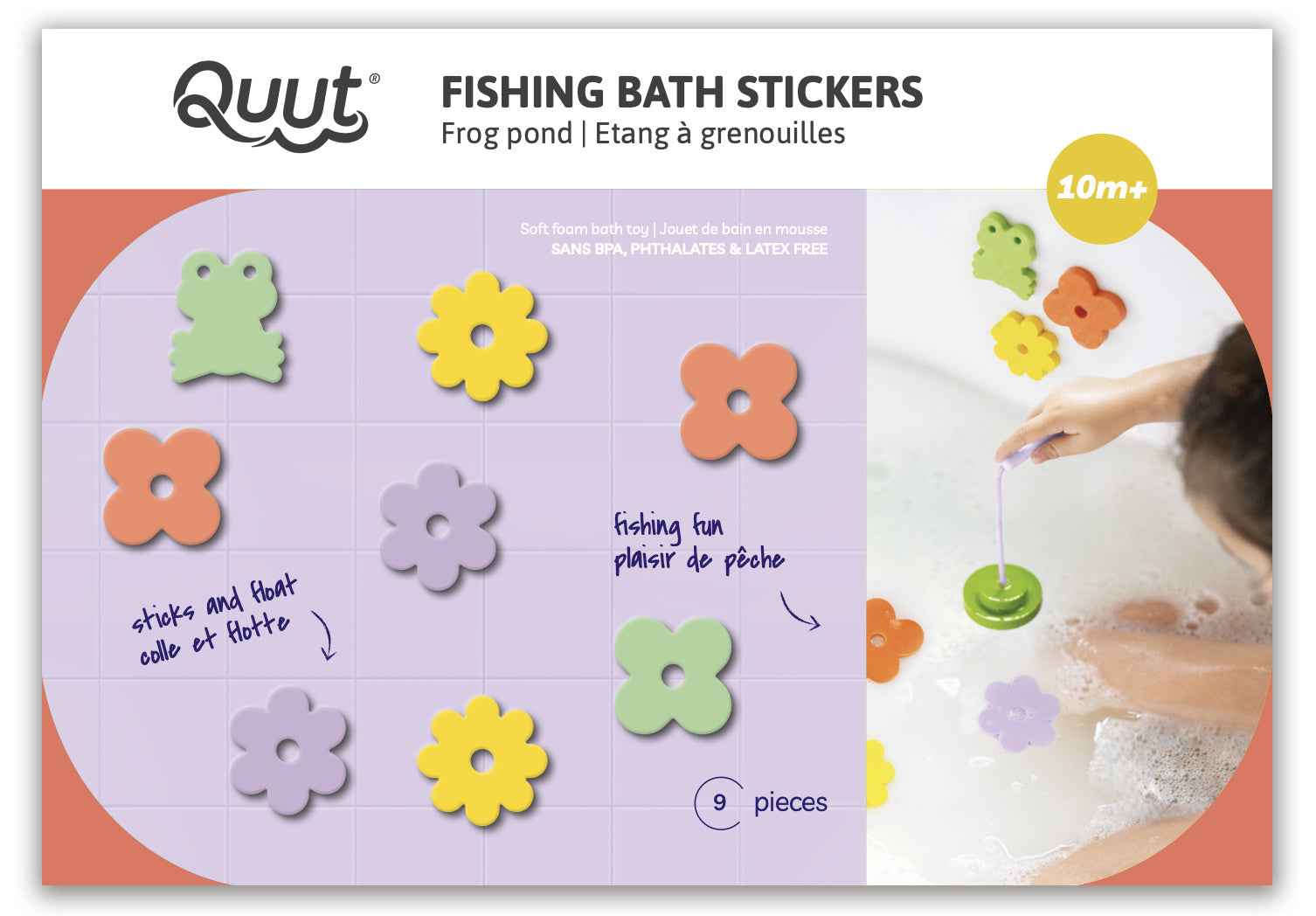 Quut  | Fishing Bath Stickers - Frog Pond