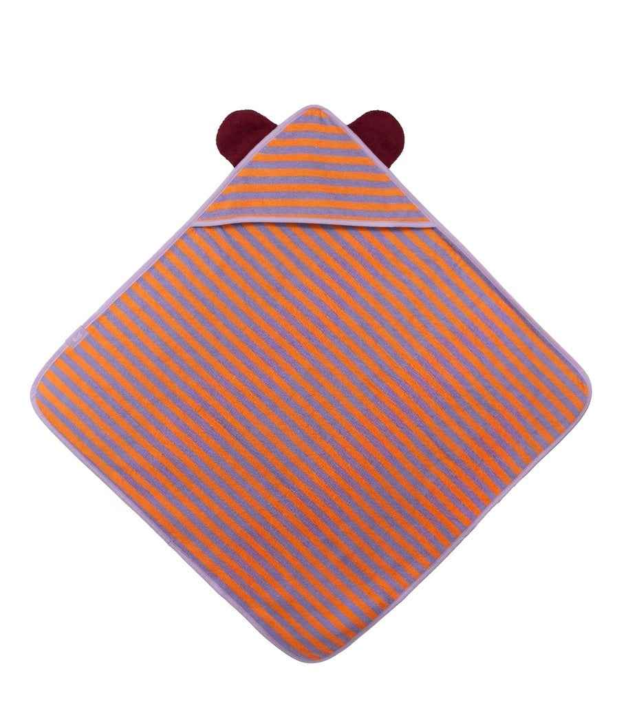 Quut | Cotton Bath Cape (75 x 75 cm) Lavender Bear
