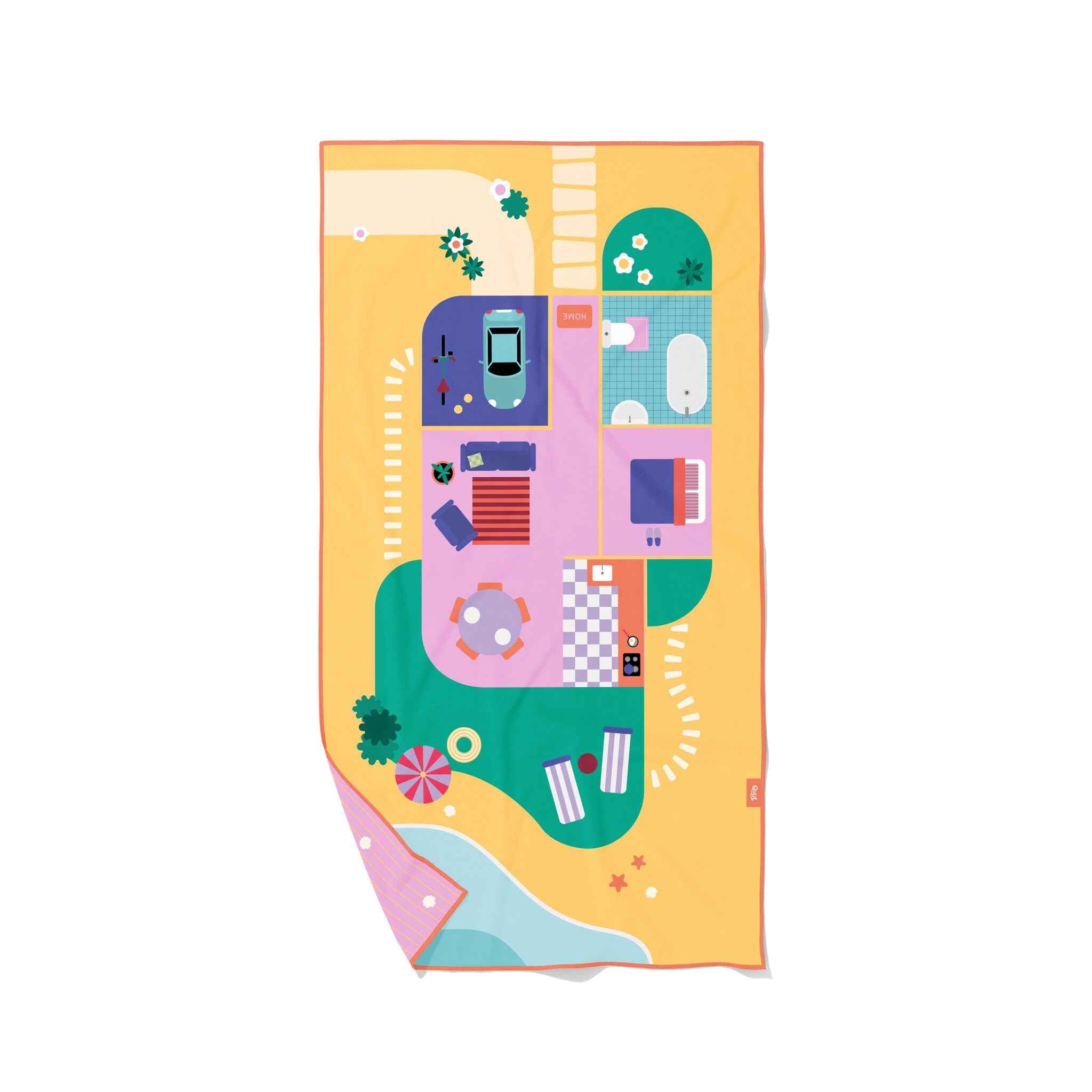 Quut | Play Towel L (180 x 100cm) Doll House