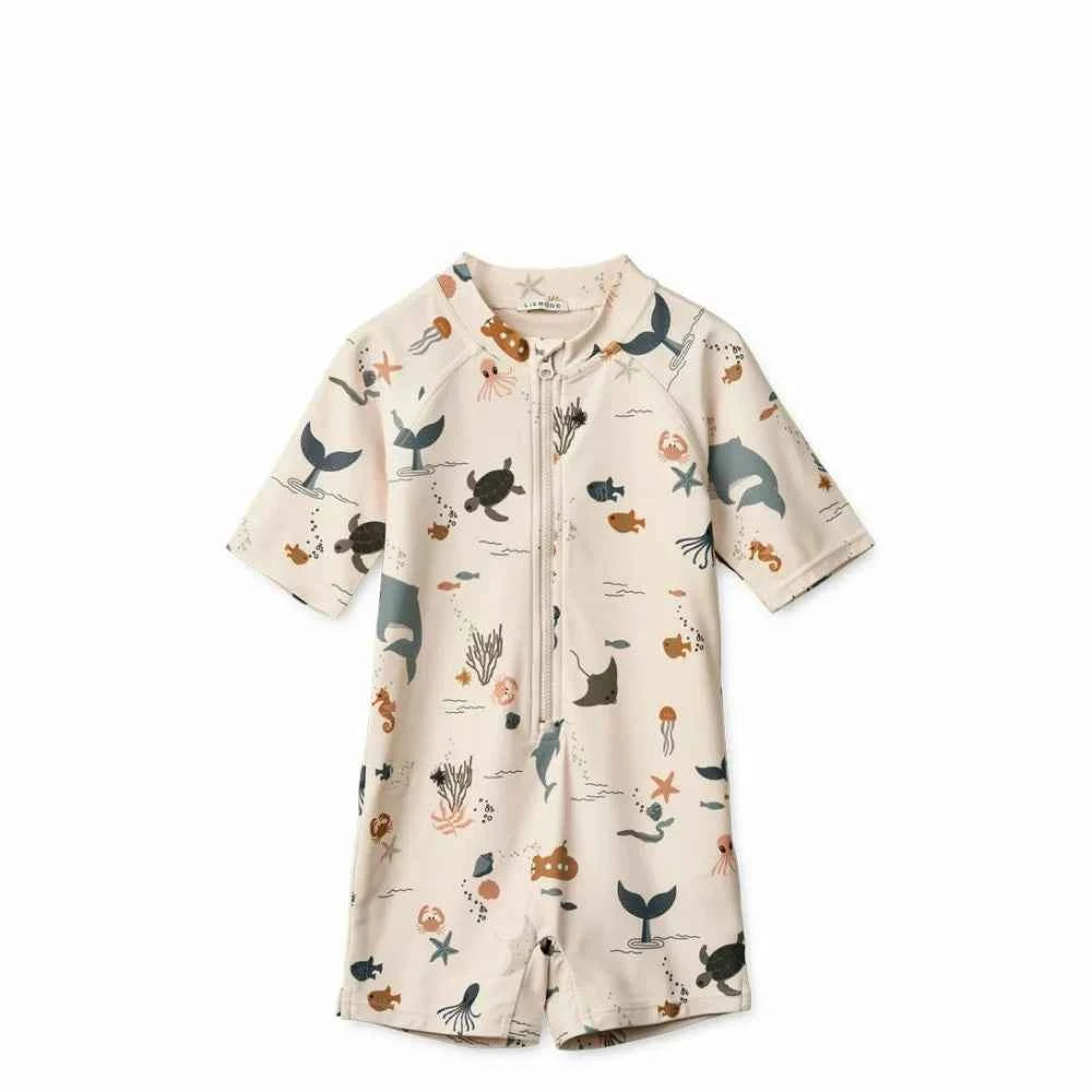 Liewood Max Bedrukte Zwemshort Sea Creature/Sandy